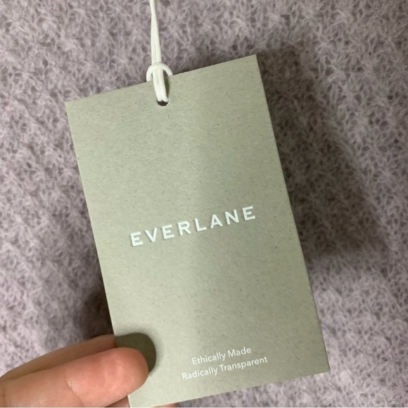 Everlane womens purple alpaca Crewneck knit sweatshirt M NEW - Picture 4 of 8
